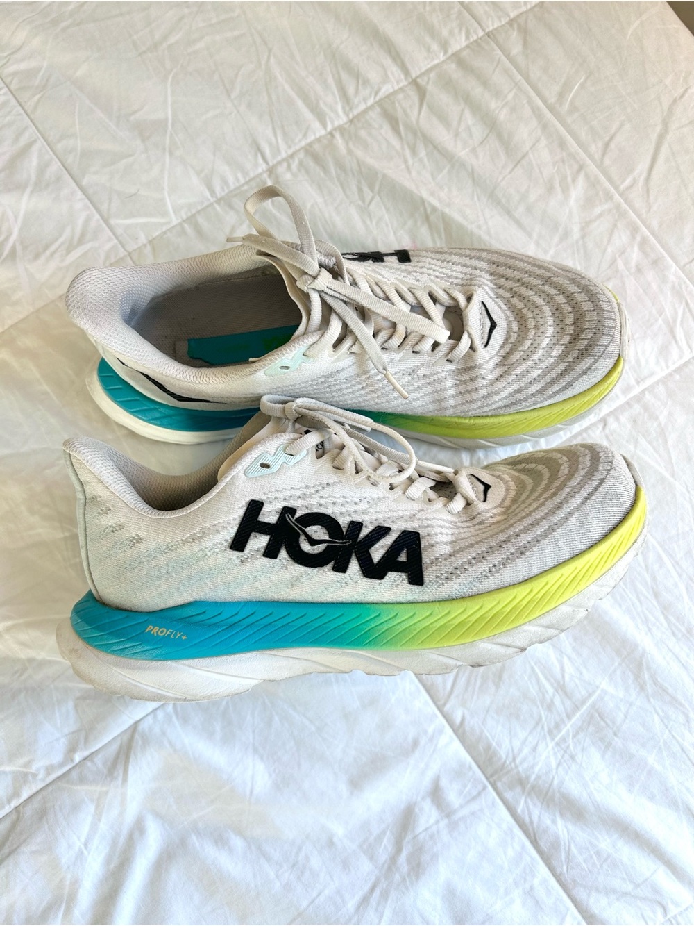 Hoka One One Mach 5 Running Shoes Women’s Size 8.5 B White